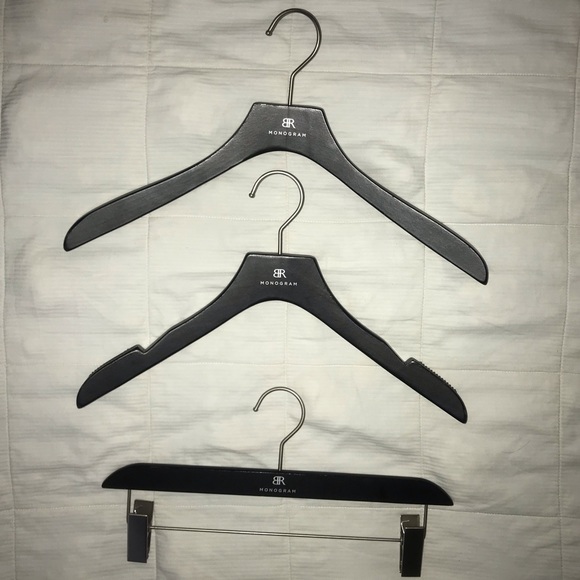 Banana Republic Wooden Hangers Black Set of 3